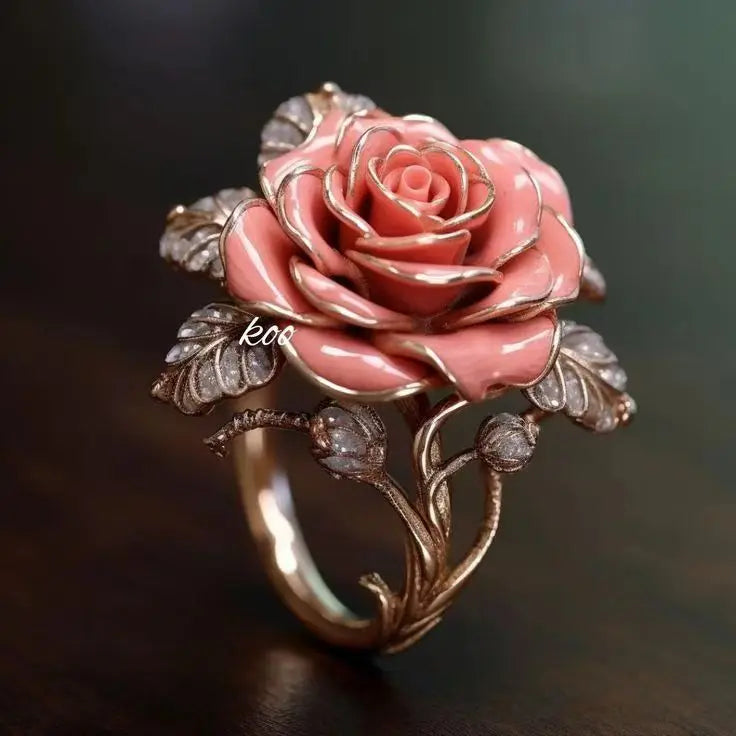 butterfly pattern women's ring