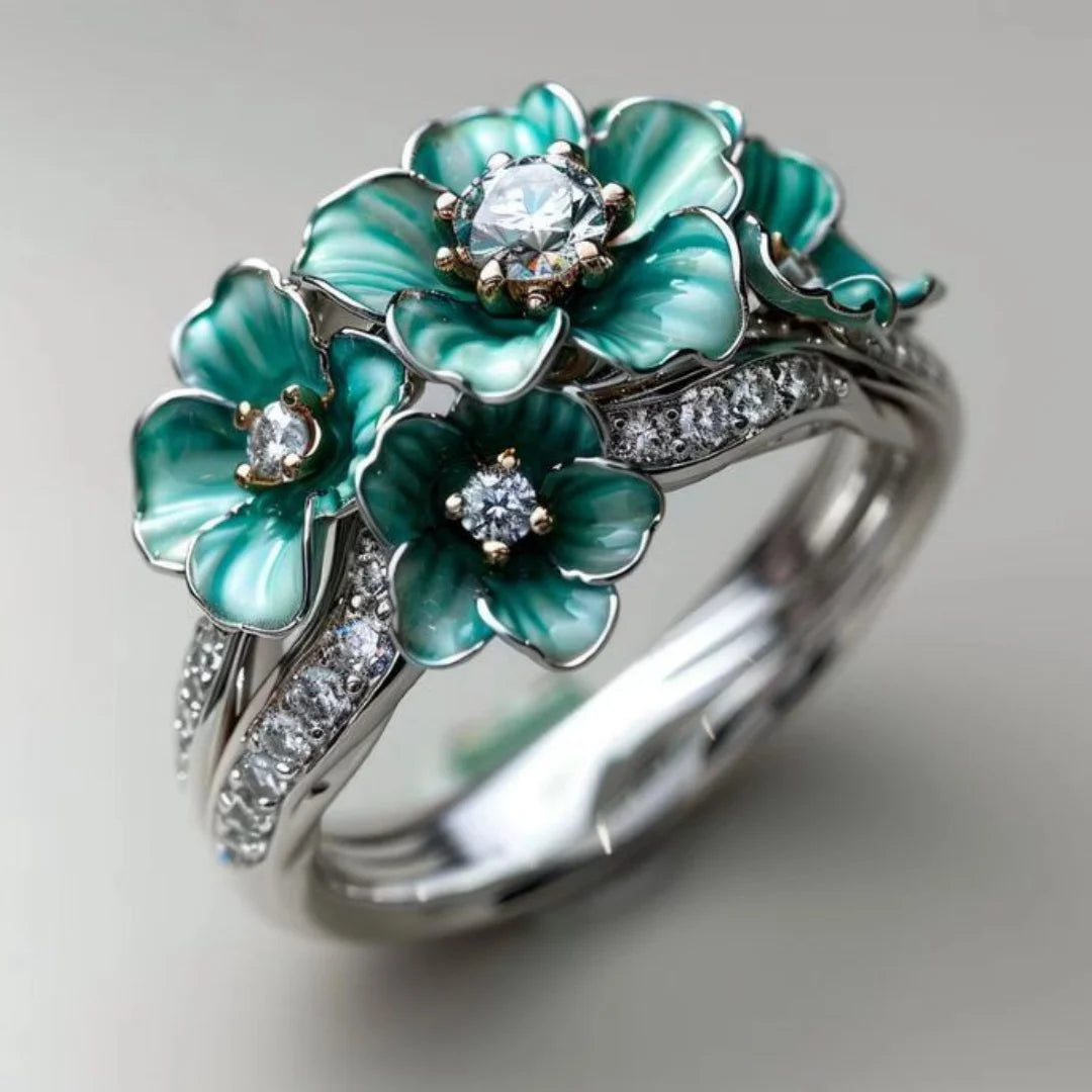 butterfly pattern women's ring