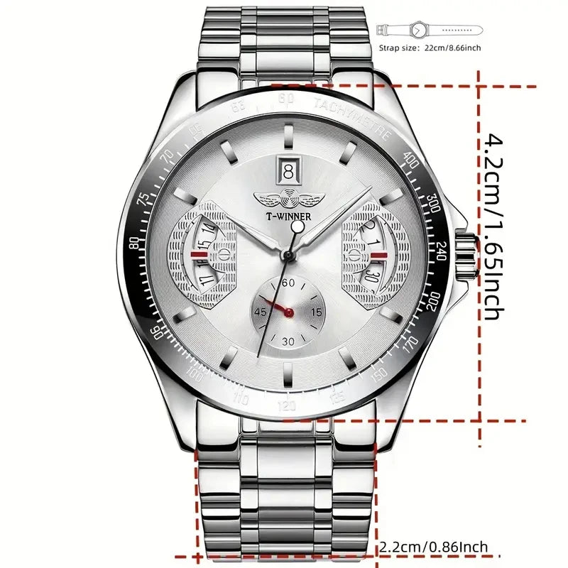 Luxurious Men's Watches, Featuring Business and Fashion-Forward Round Mechanical Designs, Perfect for Parties and Everyday Wear, a Stylish and Sophisticated Timepiece, Ideal as a Birthday Gift
