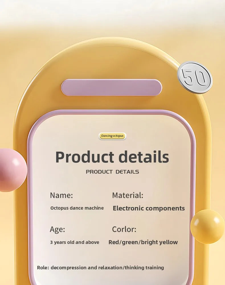 Dancing Octopus Kid Electronic Pet Toys Cartoon Interactive Development Moving Education Toddler Toy Gift Creative birthday gift