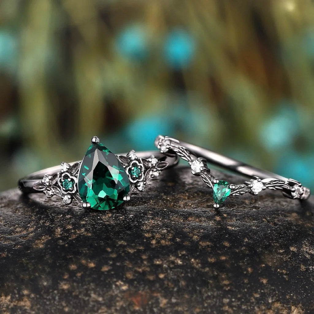 Luxury Gun Black Cubic Zircon Ring