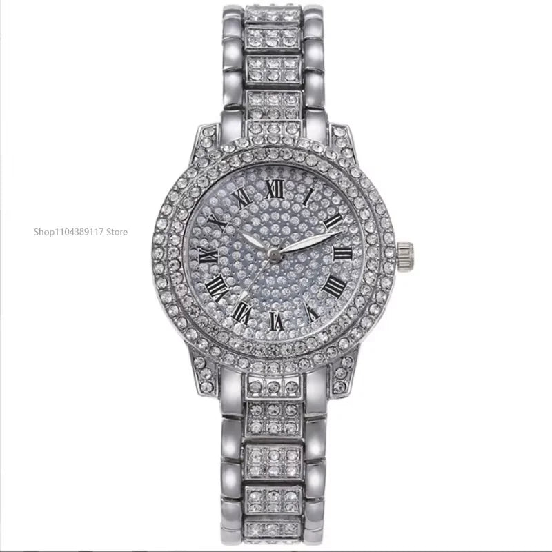 Casual Ladies Quartz Wrist Watch Bracelet Set 6PCS