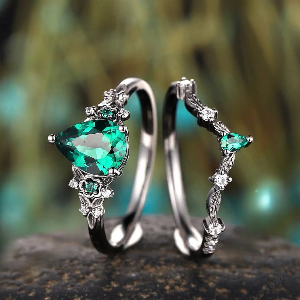 Luxury Gun Black Cubic Zircon Ring