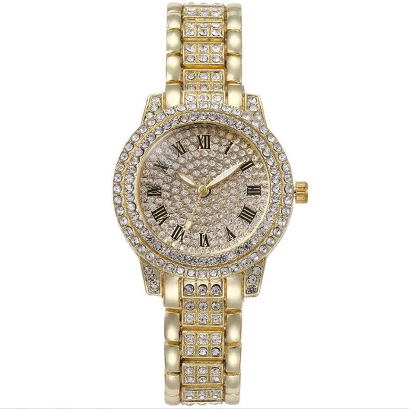 Casual Ladies Quartz Wrist Watch Bracelet Set 6PCS